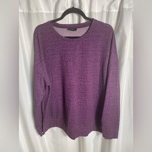 32 Degree Heat Women’s Plus Size XXL Fleece Pull Over Crewneck Sweater Purple